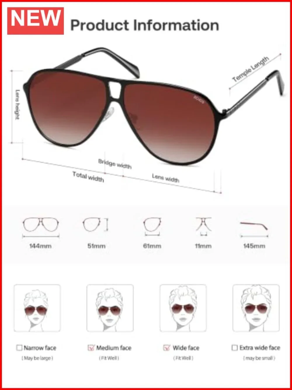 Trendy Polarized Aviator Sunglasses Retro Metal Frame UV400 Protection